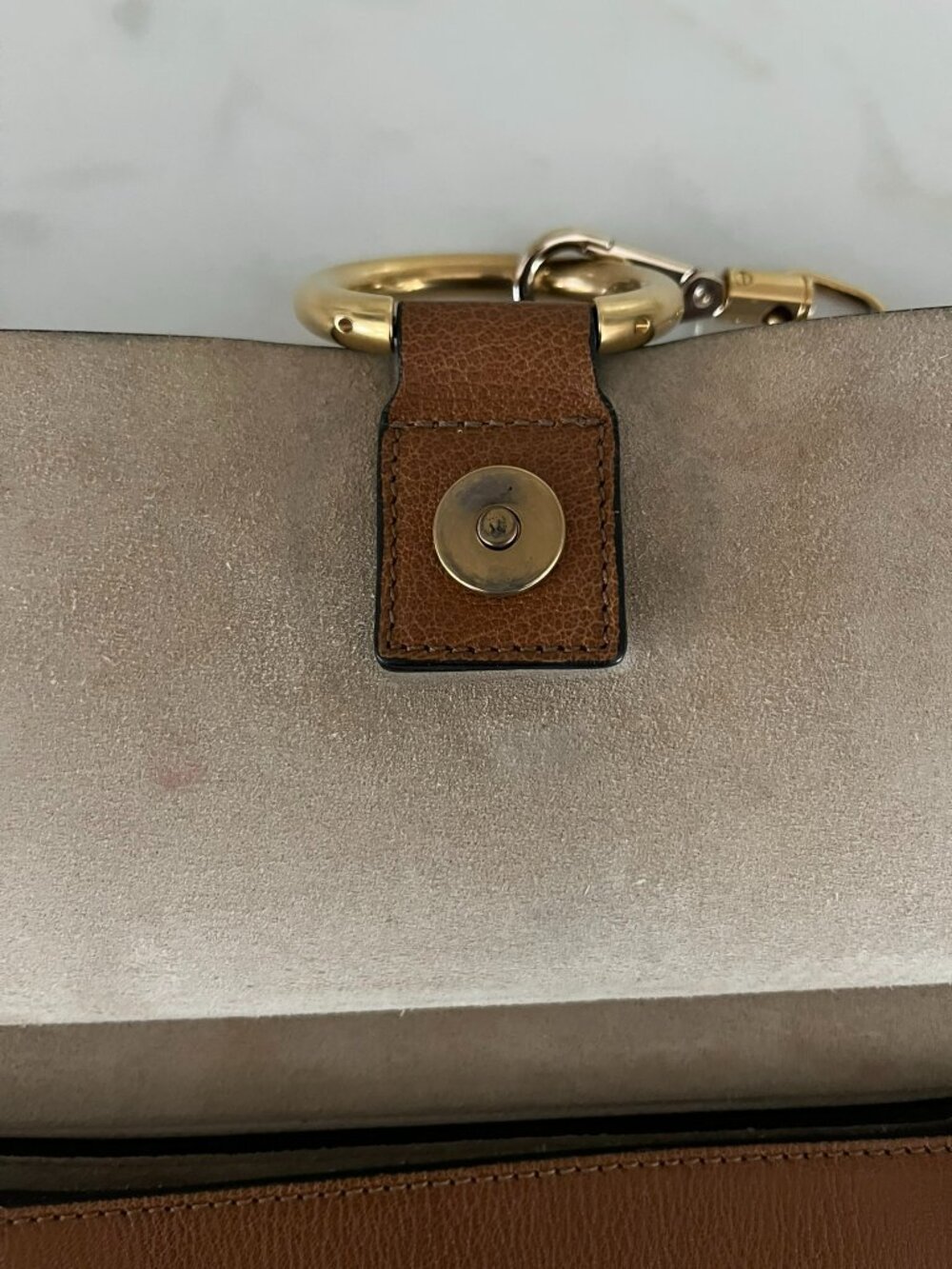 Chloé Faye Medium Shoulder Bag, Camel Goatskin - Picture 7 of 10